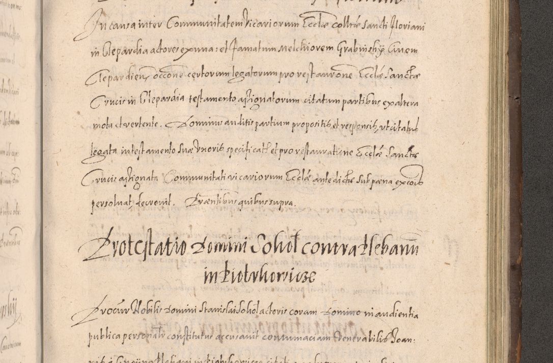 Zdjęcie nr 843 dla obiektu archiwalnego: Acta actorum causarum obligationum institutionum decretorum constitutionum quietationum resignationum cissionum et atiaru obsernationum tam indiciariarum quam extra indiciariarum coram Admodum Reverendo Domino Joanne Zerzynski Canonico Vicario in Spiritualibus et Officiali generali Cracoviensis ad Annum Domini Millesimum Sextentissimum Vigesimum Indictione tertia Pontificatus SSmi D. N. D. Pauli Divina pronidentia Papae V. foeliciter moderni anno ipsins subfelici regimine Diocesis Cracoviensis Illustrissimi ac Reverendissimi D. N. D. Martini Szyszkowski Deigratia Episcopus Cracoviensis Ducis Severiensis in continuantur.