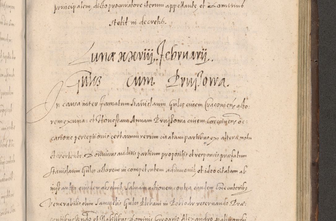 Zdjęcie nr 829 dla obiektu archiwalnego: Acta actorum causarum obligationum institutionum decretorum constitutionum quietationum resignationum cissionum et atiaru obsernationum tam indiciariarum quam extra indiciariarum coram Admodum Reverendo Domino Joanne Zerzynski Canonico Vicario in Spiritualibus et Officiali generali Cracoviensis ad Annum Domini Millesimum Sextentissimum Vigesimum Indictione tertia Pontificatus SSmi D. N. D. Pauli Divina pronidentia Papae V. foeliciter moderni anno ipsins subfelici regimine Diocesis Cracoviensis Illustrissimi ac Reverendissimi D. N. D. Martini Szyszkowski Deigratia Episcopus Cracoviensis Ducis Severiensis in continuantur.