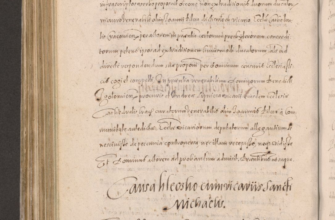 Zdjęcie nr 818 dla obiektu archiwalnego: Acta actorum causarum obligationum institutionum decretorum constitutionum quietationum resignationum cissionum et atiaru obsernationum tam indiciariarum quam extra indiciariarum coram Admodum Reverendo Domino Joanne Zerzynski Canonico Vicario in Spiritualibus et Officiali generali Cracoviensis ad Annum Domini Millesimum Sextentissimum Vigesimum Indictione tertia Pontificatus SSmi D. N. D. Pauli Divina pronidentia Papae V. foeliciter moderni anno ipsins subfelici regimine Diocesis Cracoviensis Illustrissimi ac Reverendissimi D. N. D. Martini Szyszkowski Deigratia Episcopus Cracoviensis Ducis Severiensis in continuantur.