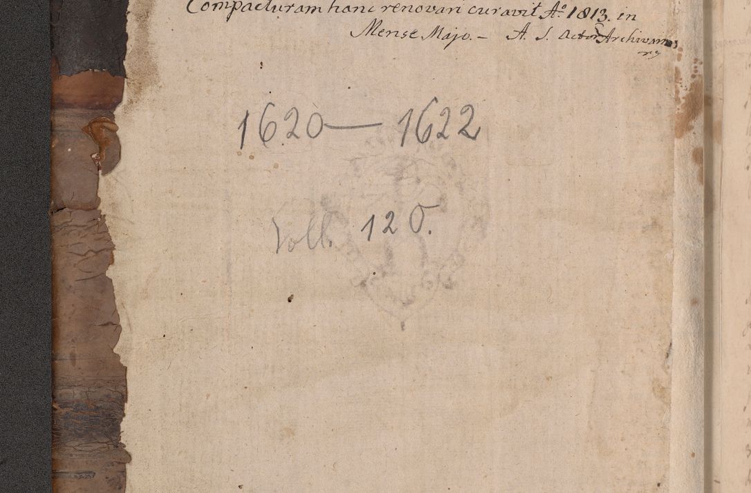 Zdjęcie nr 3 dla obiektu archiwalnego: Acta actorum causarum obligationum institutionum decretorum constitutionum quietationum resignationum cissionum et atiaru obsernationum tam indiciariarum quam extra indiciariarum coram Admodum Reverendo Domino Joanne Zerzynski Canonico Vicario in Spiritualibus et Officiali generali Cracoviensis ad Annum Domini Millesimum Sextentissimum Vigesimum Indictione tertia Pontificatus SSmi D. N. D. Pauli Divina pronidentia Papae V. foeliciter moderni anno ipsins subfelici regimine Diocesis Cracoviensis Illustrissimi ac Reverendissimi D. N. D. Martini Szyszkowski Deigratia Episcopus Cracoviensis Ducis Severiensis in continuantur.