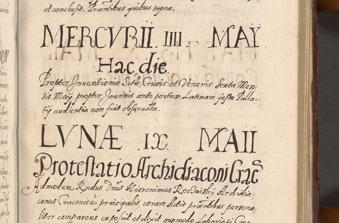 Zdjęcie nr 203 dla obiektu archiwalnego: Acta actorum causarum sententiarum tam diffinitiuarum quam interloquutorisrum decretorum obligationum quietationum procuratorum constitutionum etc. etc. coram Reverendo Domino Paulo Dembski Dei et Apostolice Sedis Gratia Episcopalo Dicensis Suffraganeo Canonico Vicario in Spiritualibus et Officiali Generali Cracoviensis ad Annum Domini Millesimum Sexcentesimum Undecimum cuius indictio octava pontificatus Sanctissimi Domini Nostri Domini Pauli Divina Providentia Papae Vti foeliciter continuantur