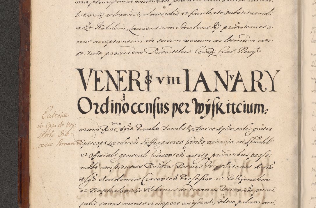 Zdjęcie nr 8 dla obiektu archiwalnego: Acta actorum causarum sententiarum tam diffinitiuarum quam interloquutorisrum decretorum obligationum quietationum procuratorum constitutionum etc. etc. coram Reverendo Domino Paulo Dembski Dei et Apostolice Sedis Gratia Episcopalo Dicensis Suffraganeo Canonico Vicario in Spiritualibus et Officiali Generali Cracoviensis ad Annum Domini Millesimum Sexcentesimum Undecimum cuius indictio octava pontificatus Sanctissimi Domini Nostri Domini Pauli Divina Providentia Papae Vti foeliciter continuantur