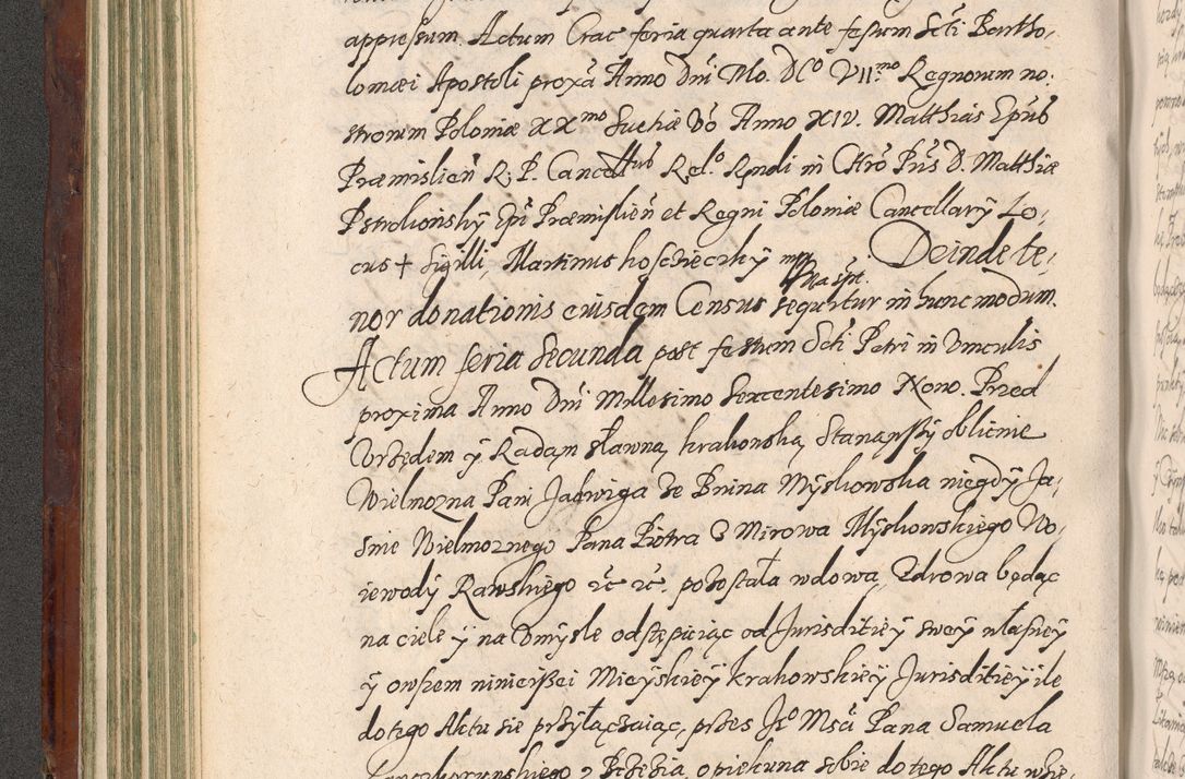 Zdjęcie nr 192 dla obiektu archiwalnego: Acta actorum causarum sententiarum tam diffinitiuarum quam interloquutorisrum decretorum obligationum quietationum procuratorum constitutionum etc. etc. coram Reverendo Domino Paulo Dembski Dei et Apostolice Sedis Gratia Episcopalo Dicensis Suffraganeo Canonico Vicario in Spiritualibus et Officiali Generali Cracoviensis ad Annum Domini Millesimum Sexcentesimum Undecimum cuius indictio octava pontificatus Sanctissimi Domini Nostri Domini Pauli Divina Providentia Papae Vti foeliciter continuantur
