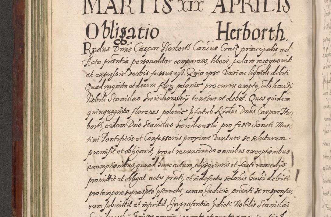 Zdjęcie nr 160 dla obiektu archiwalnego: Acta actorum causarum sententiarum tam diffinitiuarum quam interloquutorisrum decretorum obligationum quietationum procuratorum constitutionum etc. etc. coram Reverendo Domino Paulo Dembski Dei et Apostolice Sedis Gratia Episcopalo Dicensis Suffraganeo Canonico Vicario in Spiritualibus et Officiali Generali Cracoviensis ad Annum Domini Millesimum Sexcentesimum Undecimum cuius indictio octava pontificatus Sanctissimi Domini Nostri Domini Pauli Divina Providentia Papae Vti foeliciter continuantur