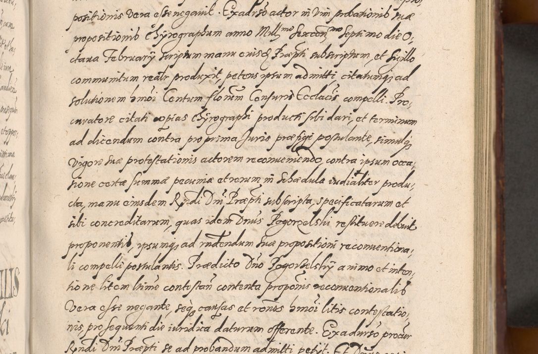 Zdjęcie nr 153 dla obiektu archiwalnego: Acta actorum causarum sententiarum tam diffinitiuarum quam interloquutorisrum decretorum obligationum quietationum procuratorum constitutionum etc. etc. coram Reverendo Domino Paulo Dembski Dei et Apostolice Sedis Gratia Episcopalo Dicensis Suffraganeo Canonico Vicario in Spiritualibus et Officiali Generali Cracoviensis ad Annum Domini Millesimum Sexcentesimum Undecimum cuius indictio octava pontificatus Sanctissimi Domini Nostri Domini Pauli Divina Providentia Papae Vti foeliciter continuantur