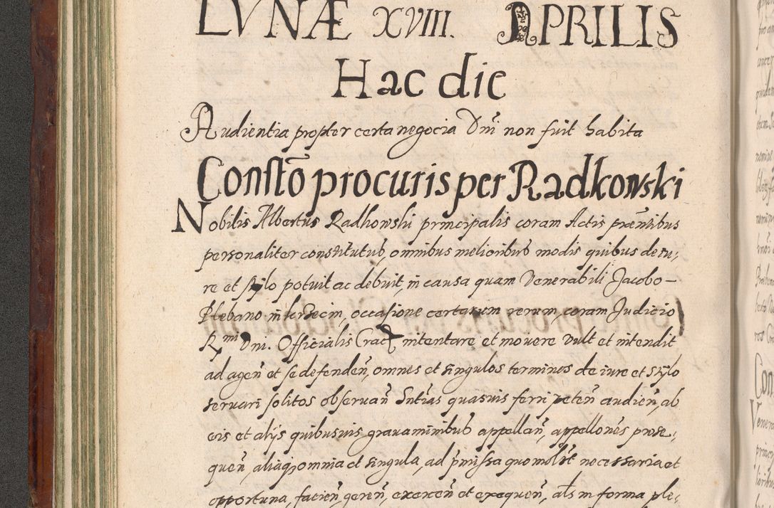 Zdjęcie nr 158 dla obiektu archiwalnego: Acta actorum causarum sententiarum tam diffinitiuarum quam interloquutorisrum decretorum obligationum quietationum procuratorum constitutionum etc. etc. coram Reverendo Domino Paulo Dembski Dei et Apostolice Sedis Gratia Episcopalo Dicensis Suffraganeo Canonico Vicario in Spiritualibus et Officiali Generali Cracoviensis ad Annum Domini Millesimum Sexcentesimum Undecimum cuius indictio octava pontificatus Sanctissimi Domini Nostri Domini Pauli Divina Providentia Papae Vti foeliciter continuantur