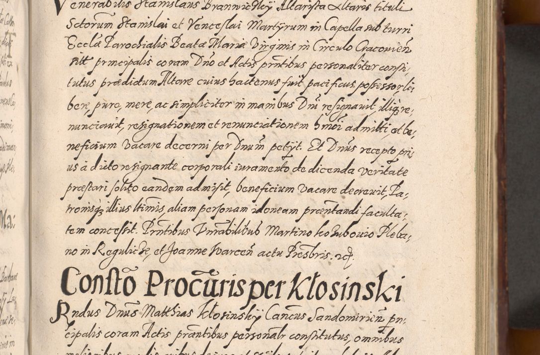 Zdjęcie nr 149 dla obiektu archiwalnego: Acta actorum causarum sententiarum tam diffinitiuarum quam interloquutorisrum decretorum obligationum quietationum procuratorum constitutionum etc. etc. coram Reverendo Domino Paulo Dembski Dei et Apostolice Sedis Gratia Episcopalo Dicensis Suffraganeo Canonico Vicario in Spiritualibus et Officiali Generali Cracoviensis ad Annum Domini Millesimum Sexcentesimum Undecimum cuius indictio octava pontificatus Sanctissimi Domini Nostri Domini Pauli Divina Providentia Papae Vti foeliciter continuantur