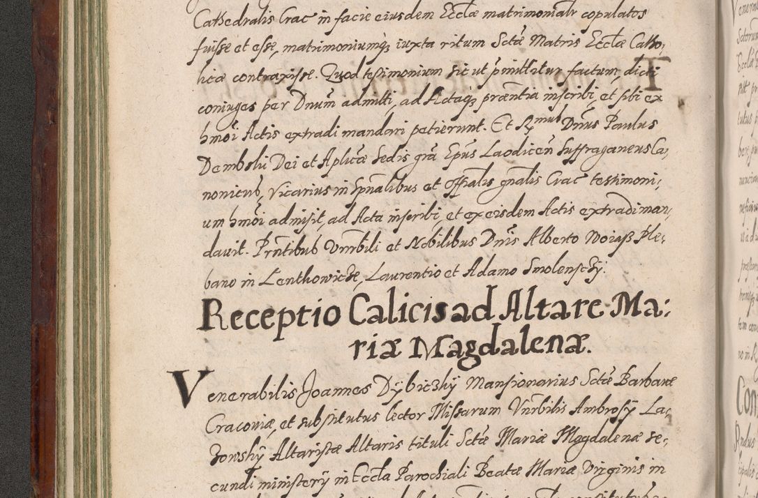 Zdjęcie nr 148 dla obiektu archiwalnego: Acta actorum causarum sententiarum tam diffinitiuarum quam interloquutorisrum decretorum obligationum quietationum procuratorum constitutionum etc. etc. coram Reverendo Domino Paulo Dembski Dei et Apostolice Sedis Gratia Episcopalo Dicensis Suffraganeo Canonico Vicario in Spiritualibus et Officiali Generali Cracoviensis ad Annum Domini Millesimum Sexcentesimum Undecimum cuius indictio octava pontificatus Sanctissimi Domini Nostri Domini Pauli Divina Providentia Papae Vti foeliciter continuantur