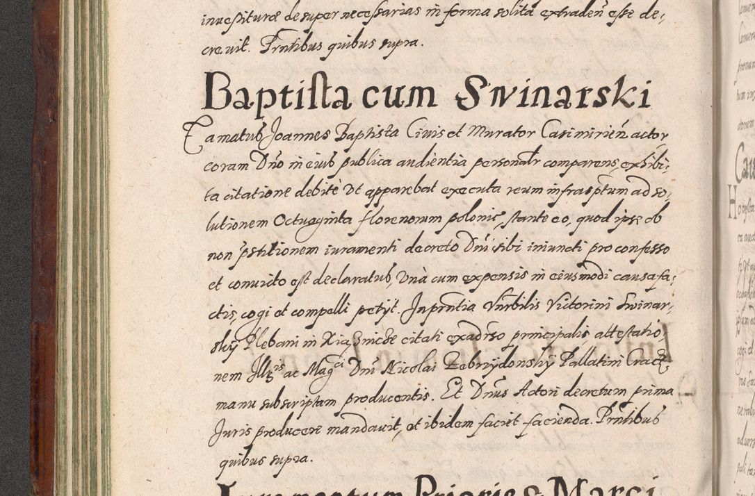 Zdjęcie nr 140 dla obiektu archiwalnego: Acta actorum causarum sententiarum tam diffinitiuarum quam interloquutorisrum decretorum obligationum quietationum procuratorum constitutionum etc. etc. coram Reverendo Domino Paulo Dembski Dei et Apostolice Sedis Gratia Episcopalo Dicensis Suffraganeo Canonico Vicario in Spiritualibus et Officiali Generali Cracoviensis ad Annum Domini Millesimum Sexcentesimum Undecimum cuius indictio octava pontificatus Sanctissimi Domini Nostri Domini Pauli Divina Providentia Papae Vti foeliciter continuantur