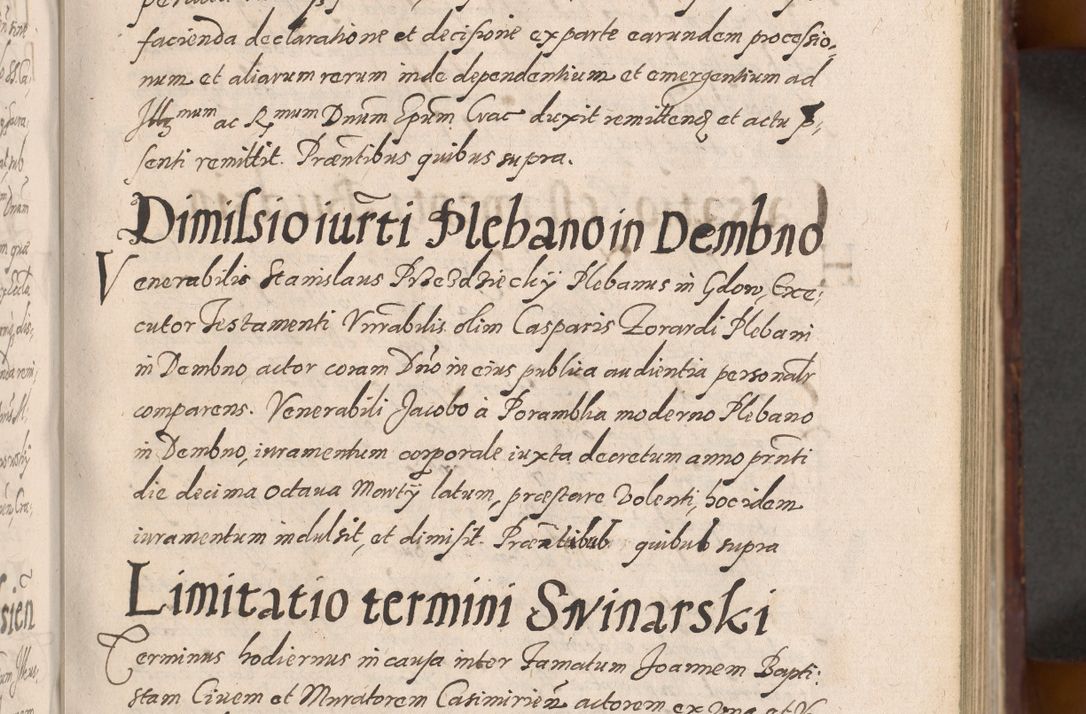 Zdjęcie nr 145 dla obiektu archiwalnego: Acta actorum causarum sententiarum tam diffinitiuarum quam interloquutorisrum decretorum obligationum quietationum procuratorum constitutionum etc. etc. coram Reverendo Domino Paulo Dembski Dei et Apostolice Sedis Gratia Episcopalo Dicensis Suffraganeo Canonico Vicario in Spiritualibus et Officiali Generali Cracoviensis ad Annum Domini Millesimum Sexcentesimum Undecimum cuius indictio octava pontificatus Sanctissimi Domini Nostri Domini Pauli Divina Providentia Papae Vti foeliciter continuantur