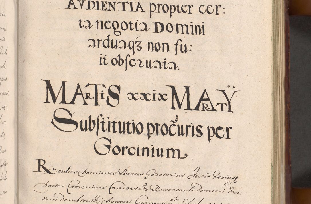 Zdjęcie nr 135 dla obiektu archiwalnego: Acta actorum causarum sententiarum tam diffinitiuarum quam interloquutorisrum decretorum obligationum quietationum procuratorum constitutionum etc. etc. coram Reverendo Domino Paulo Dembski Dei et Apostolice Sedis Gratia Episcopalo Dicensis Suffraganeo Canonico Vicario in Spiritualibus et Officiali Generali Cracoviensis ad Annum Domini Millesimum Sexcentesimum Undecimum cuius indictio octava pontificatus Sanctissimi Domini Nostri Domini Pauli Divina Providentia Papae Vti foeliciter continuantur