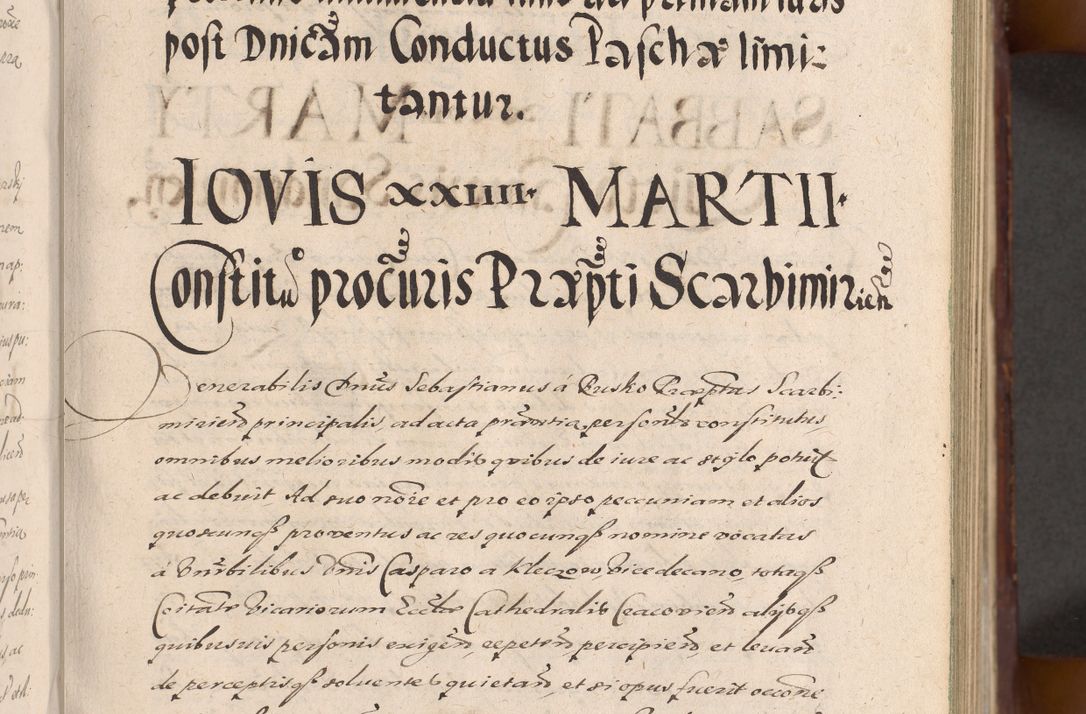Zdjęcie nr 131 dla obiektu archiwalnego: Acta actorum causarum sententiarum tam diffinitiuarum quam interloquutorisrum decretorum obligationum quietationum procuratorum constitutionum etc. etc. coram Reverendo Domino Paulo Dembski Dei et Apostolice Sedis Gratia Episcopalo Dicensis Suffraganeo Canonico Vicario in Spiritualibus et Officiali Generali Cracoviensis ad Annum Domini Millesimum Sexcentesimum Undecimum cuius indictio octava pontificatus Sanctissimi Domini Nostri Domini Pauli Divina Providentia Papae Vti foeliciter continuantur