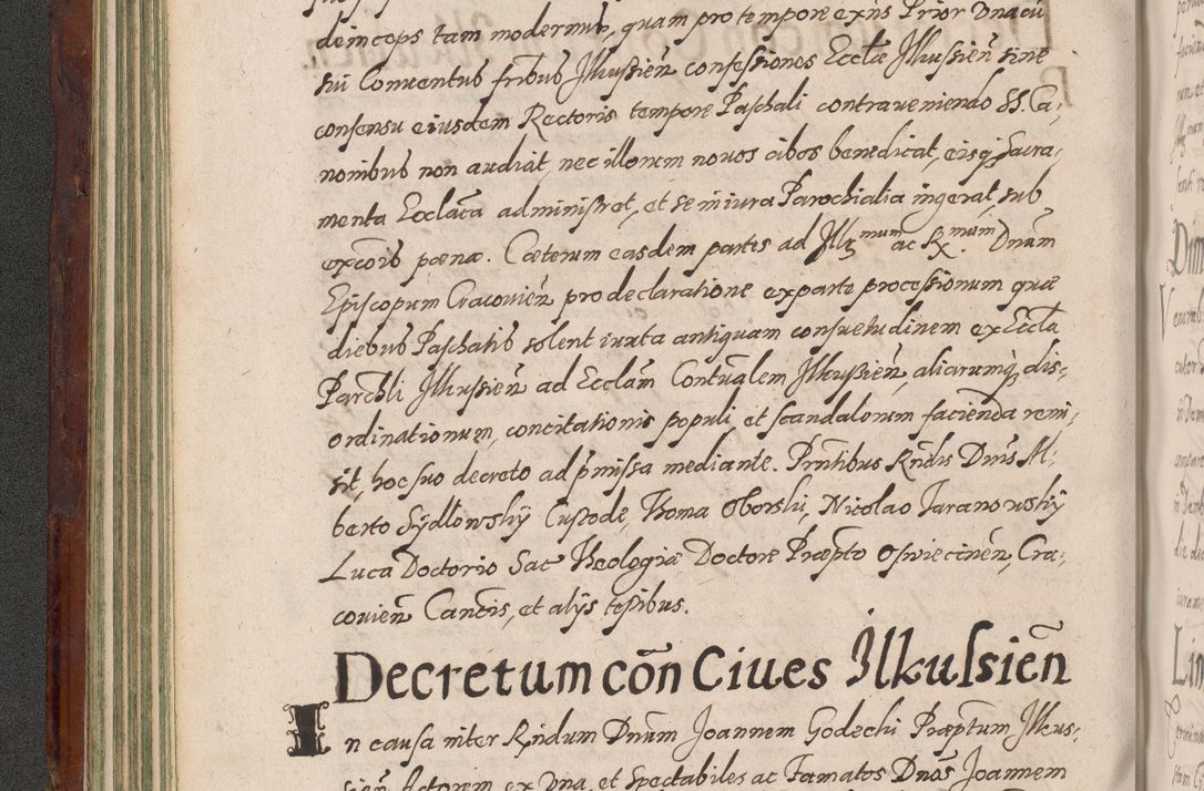 Zdjęcie nr 144 dla obiektu archiwalnego: Acta actorum causarum sententiarum tam diffinitiuarum quam interloquutorisrum decretorum obligationum quietationum procuratorum constitutionum etc. etc. coram Reverendo Domino Paulo Dembski Dei et Apostolice Sedis Gratia Episcopalo Dicensis Suffraganeo Canonico Vicario in Spiritualibus et Officiali Generali Cracoviensis ad Annum Domini Millesimum Sexcentesimum Undecimum cuius indictio octava pontificatus Sanctissimi Domini Nostri Domini Pauli Divina Providentia Papae Vti foeliciter continuantur