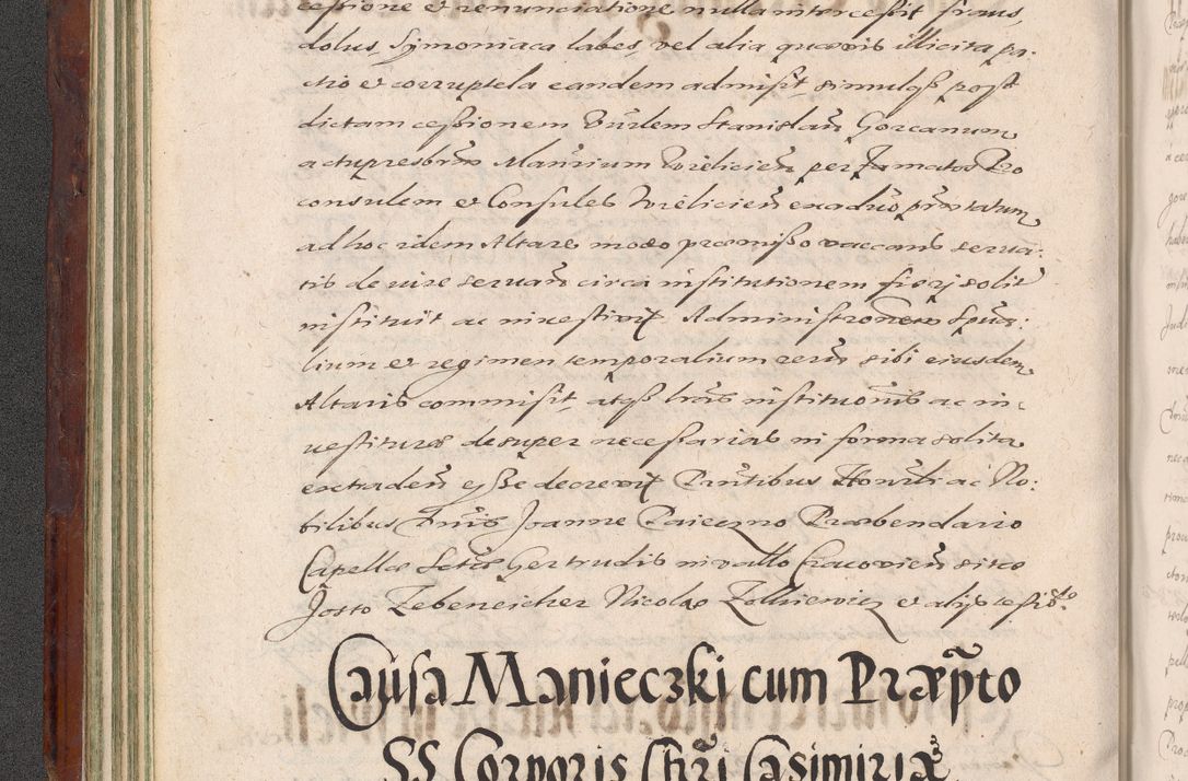 Zdjęcie nr 108 dla obiektu archiwalnego: Acta actorum causarum sententiarum tam diffinitiuarum quam interloquutorisrum decretorum obligationum quietationum procuratorum constitutionum etc. etc. coram Reverendo Domino Paulo Dembski Dei et Apostolice Sedis Gratia Episcopalo Dicensis Suffraganeo Canonico Vicario in Spiritualibus et Officiali Generali Cracoviensis ad Annum Domini Millesimum Sexcentesimum Undecimum cuius indictio octava pontificatus Sanctissimi Domini Nostri Domini Pauli Divina Providentia Papae Vti foeliciter continuantur