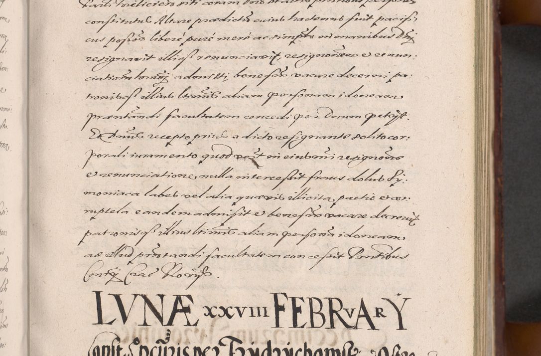 Zdjęcie nr 93 dla obiektu archiwalnego: Acta actorum causarum sententiarum tam diffinitiuarum quam interloquutorisrum decretorum obligationum quietationum procuratorum constitutionum etc. etc. coram Reverendo Domino Paulo Dembski Dei et Apostolice Sedis Gratia Episcopalo Dicensis Suffraganeo Canonico Vicario in Spiritualibus et Officiali Generali Cracoviensis ad Annum Domini Millesimum Sexcentesimum Undecimum cuius indictio octava pontificatus Sanctissimi Domini Nostri Domini Pauli Divina Providentia Papae Vti foeliciter continuantur