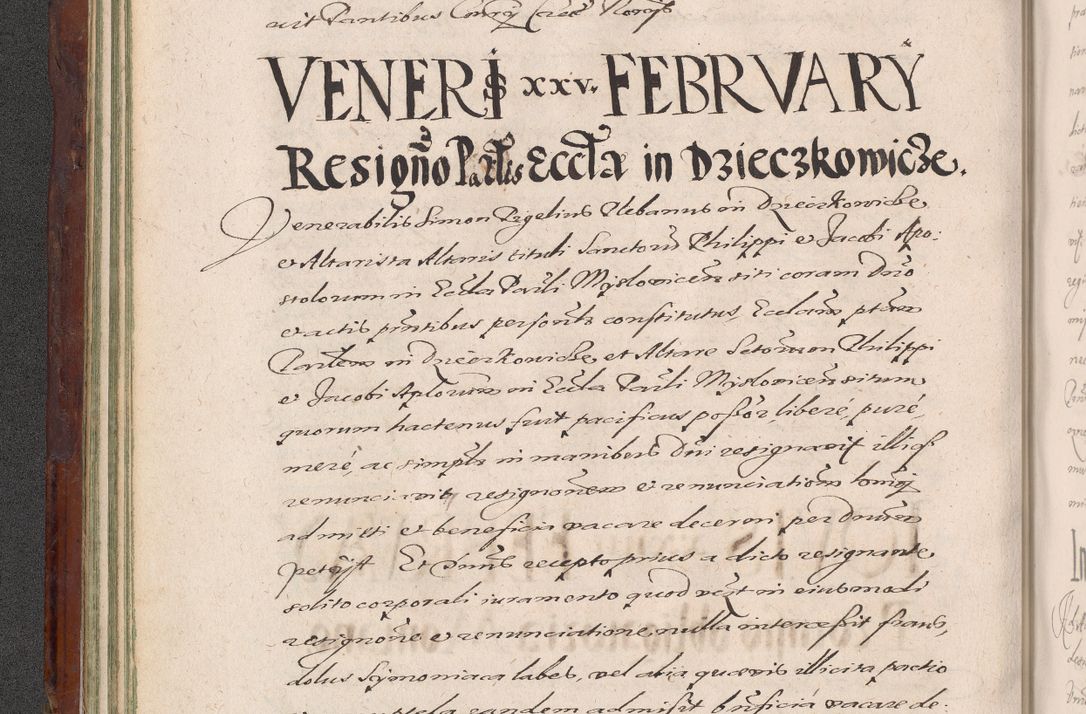 Zdjęcie nr 88 dla obiektu archiwalnego: Acta actorum causarum sententiarum tam diffinitiuarum quam interloquutorisrum decretorum obligationum quietationum procuratorum constitutionum etc. etc. coram Reverendo Domino Paulo Dembski Dei et Apostolice Sedis Gratia Episcopalo Dicensis Suffraganeo Canonico Vicario in Spiritualibus et Officiali Generali Cracoviensis ad Annum Domini Millesimum Sexcentesimum Undecimum cuius indictio octava pontificatus Sanctissimi Domini Nostri Domini Pauli Divina Providentia Papae Vti foeliciter continuantur