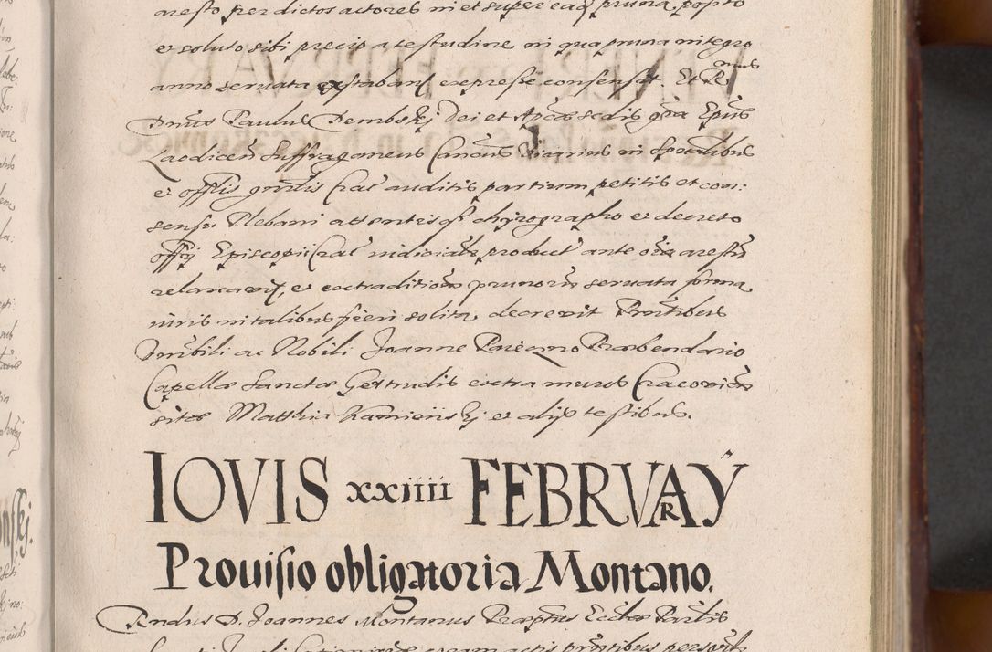 Zdjęcie nr 87 dla obiektu archiwalnego: Acta actorum causarum sententiarum tam diffinitiuarum quam interloquutorisrum decretorum obligationum quietationum procuratorum constitutionum etc. etc. coram Reverendo Domino Paulo Dembski Dei et Apostolice Sedis Gratia Episcopalo Dicensis Suffraganeo Canonico Vicario in Spiritualibus et Officiali Generali Cracoviensis ad Annum Domini Millesimum Sexcentesimum Undecimum cuius indictio octava pontificatus Sanctissimi Domini Nostri Domini Pauli Divina Providentia Papae Vti foeliciter continuantur