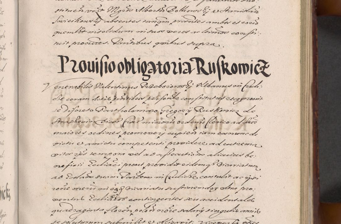 Zdjęcie nr 83 dla obiektu archiwalnego: Acta actorum causarum sententiarum tam diffinitiuarum quam interloquutorisrum decretorum obligationum quietationum procuratorum constitutionum etc. etc. coram Reverendo Domino Paulo Dembski Dei et Apostolice Sedis Gratia Episcopalo Dicensis Suffraganeo Canonico Vicario in Spiritualibus et Officiali Generali Cracoviensis ad Annum Domini Millesimum Sexcentesimum Undecimum cuius indictio octava pontificatus Sanctissimi Domini Nostri Domini Pauli Divina Providentia Papae Vti foeliciter continuantur