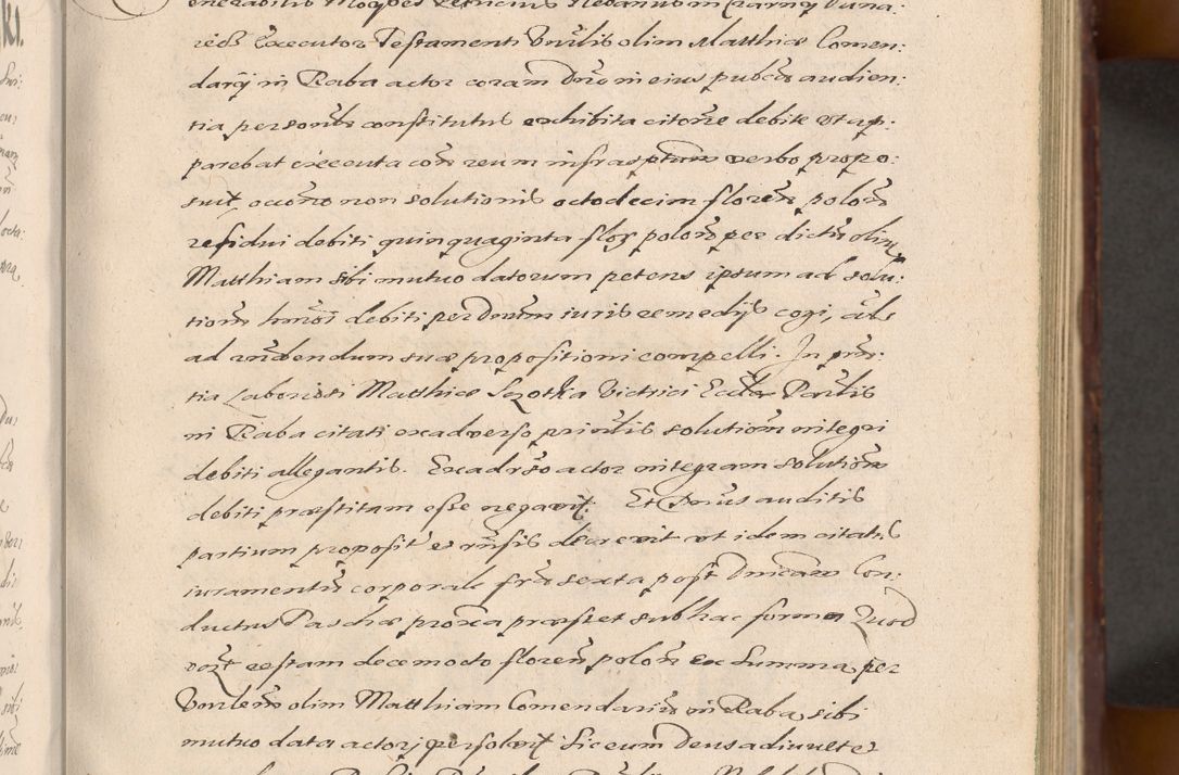 Zdjęcie nr 79 dla obiektu archiwalnego: Acta actorum causarum sententiarum tam diffinitiuarum quam interloquutorisrum decretorum obligationum quietationum procuratorum constitutionum etc. etc. coram Reverendo Domino Paulo Dembski Dei et Apostolice Sedis Gratia Episcopalo Dicensis Suffraganeo Canonico Vicario in Spiritualibus et Officiali Generali Cracoviensis ad Annum Domini Millesimum Sexcentesimum Undecimum cuius indictio octava pontificatus Sanctissimi Domini Nostri Domini Pauli Divina Providentia Papae Vti foeliciter continuantur