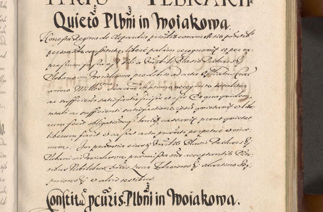 Zdjęcie nr 71 dla obiektu archiwalnego: Acta actorum causarum sententiarum tam diffinitiuarum quam interloquutorisrum decretorum obligationum quietationum procuratorum constitutionum etc. etc. coram Reverendo Domino Paulo Dembski Dei et Apostolice Sedis Gratia Episcopalo Dicensis Suffraganeo Canonico Vicario in Spiritualibus et Officiali Generali Cracoviensis ad Annum Domini Millesimum Sexcentesimum Undecimum cuius indictio octava pontificatus Sanctissimi Domini Nostri Domini Pauli Divina Providentia Papae Vti foeliciter continuantur