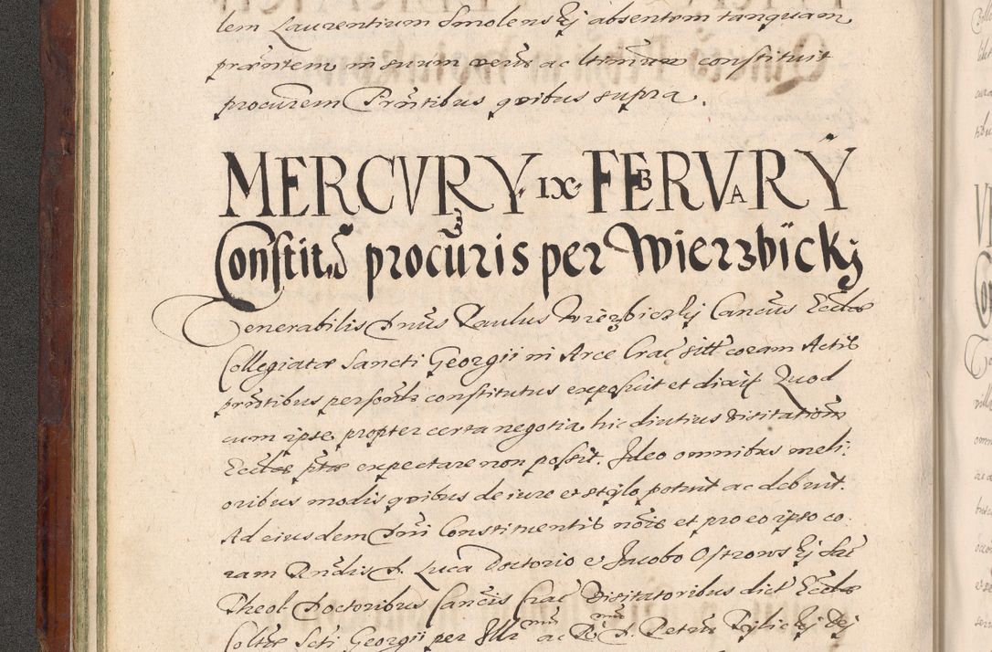 Zdjęcie nr 72 dla obiektu archiwalnego: Acta actorum causarum sententiarum tam diffinitiuarum quam interloquutorisrum decretorum obligationum quietationum procuratorum constitutionum etc. etc. coram Reverendo Domino Paulo Dembski Dei et Apostolice Sedis Gratia Episcopalo Dicensis Suffraganeo Canonico Vicario in Spiritualibus et Officiali Generali Cracoviensis ad Annum Domini Millesimum Sexcentesimum Undecimum cuius indictio octava pontificatus Sanctissimi Domini Nostri Domini Pauli Divina Providentia Papae Vti foeliciter continuantur