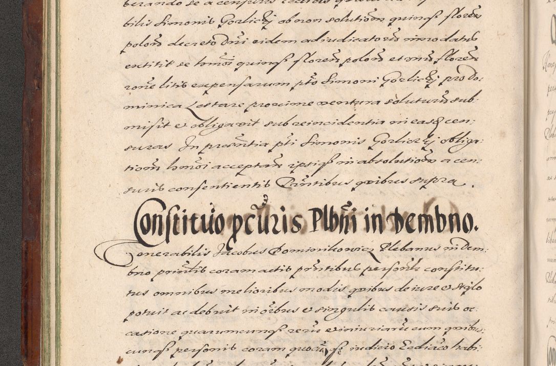 Zdjęcie nr 70 dla obiektu archiwalnego: Acta actorum causarum sententiarum tam diffinitiuarum quam interloquutorisrum decretorum obligationum quietationum procuratorum constitutionum etc. etc. coram Reverendo Domino Paulo Dembski Dei et Apostolice Sedis Gratia Episcopalo Dicensis Suffraganeo Canonico Vicario in Spiritualibus et Officiali Generali Cracoviensis ad Annum Domini Millesimum Sexcentesimum Undecimum cuius indictio octava pontificatus Sanctissimi Domini Nostri Domini Pauli Divina Providentia Papae Vti foeliciter continuantur