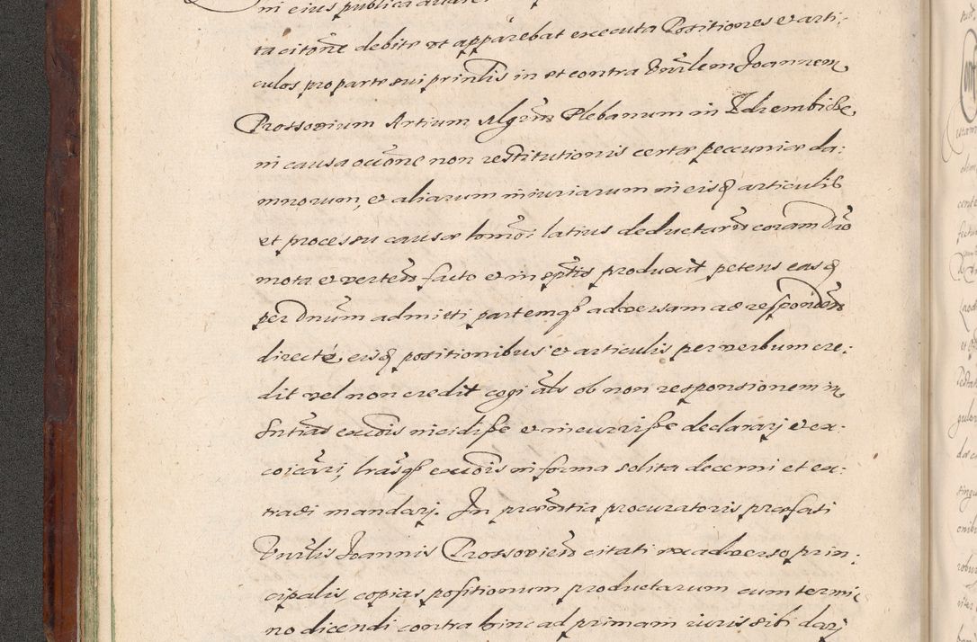 Zdjęcie nr 52 dla obiektu archiwalnego: Acta actorum causarum sententiarum tam diffinitiuarum quam interloquutorisrum decretorum obligationum quietationum procuratorum constitutionum etc. etc. coram Reverendo Domino Paulo Dembski Dei et Apostolice Sedis Gratia Episcopalo Dicensis Suffraganeo Canonico Vicario in Spiritualibus et Officiali Generali Cracoviensis ad Annum Domini Millesimum Sexcentesimum Undecimum cuius indictio octava pontificatus Sanctissimi Domini Nostri Domini Pauli Divina Providentia Papae Vti foeliciter continuantur