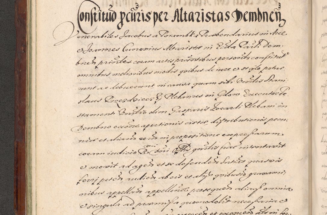 Zdjęcie nr 56 dla obiektu archiwalnego: Acta actorum causarum sententiarum tam diffinitiuarum quam interloquutorisrum decretorum obligationum quietationum procuratorum constitutionum etc. etc. coram Reverendo Domino Paulo Dembski Dei et Apostolice Sedis Gratia Episcopalo Dicensis Suffraganeo Canonico Vicario in Spiritualibus et Officiali Generali Cracoviensis ad Annum Domini Millesimum Sexcentesimum Undecimum cuius indictio octava pontificatus Sanctissimi Domini Nostri Domini Pauli Divina Providentia Papae Vti foeliciter continuantur