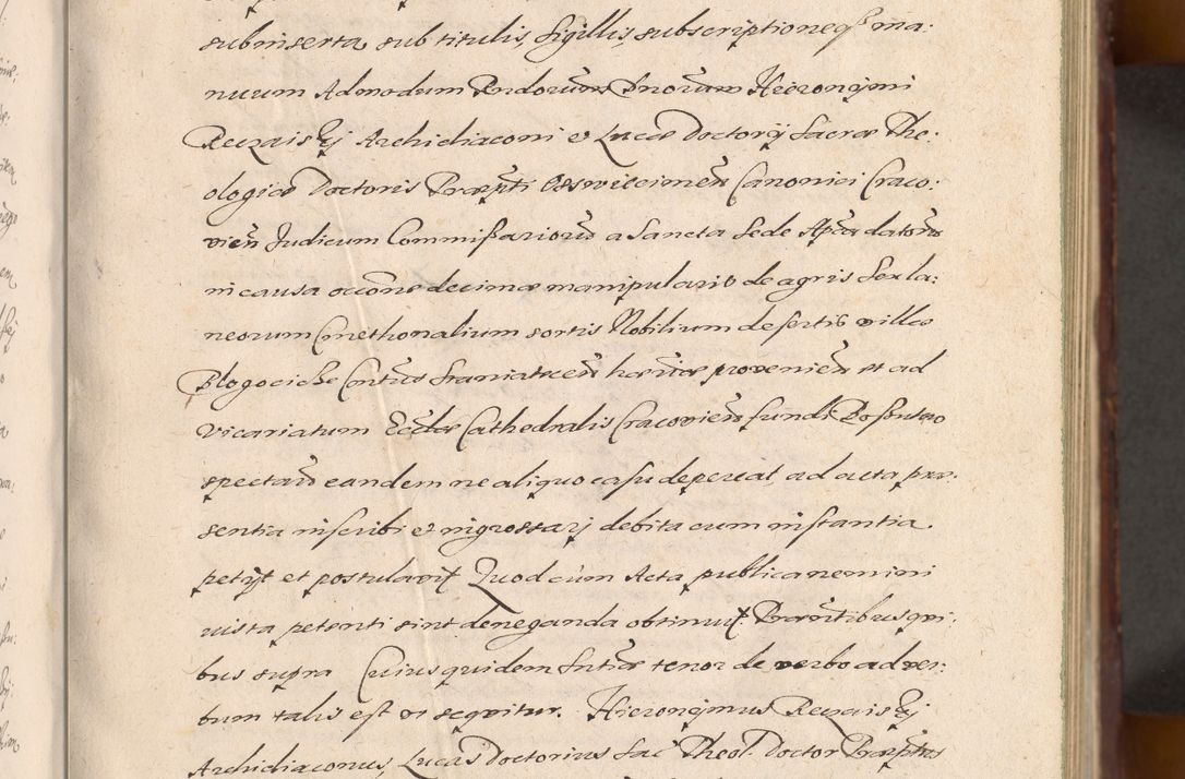 Zdjęcie nr 47 dla obiektu archiwalnego: Acta actorum causarum sententiarum tam diffinitiuarum quam interloquutorisrum decretorum obligationum quietationum procuratorum constitutionum etc. etc. coram Reverendo Domino Paulo Dembski Dei et Apostolice Sedis Gratia Episcopalo Dicensis Suffraganeo Canonico Vicario in Spiritualibus et Officiali Generali Cracoviensis ad Annum Domini Millesimum Sexcentesimum Undecimum cuius indictio octava pontificatus Sanctissimi Domini Nostri Domini Pauli Divina Providentia Papae Vti foeliciter continuantur
