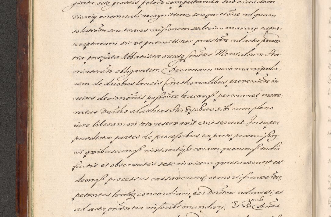 Zdjęcie nr 44 dla obiektu archiwalnego: Acta actorum causarum sententiarum tam diffinitiuarum quam interloquutorisrum decretorum obligationum quietationum procuratorum constitutionum etc. etc. coram Reverendo Domino Paulo Dembski Dei et Apostolice Sedis Gratia Episcopalo Dicensis Suffraganeo Canonico Vicario in Spiritualibus et Officiali Generali Cracoviensis ad Annum Domini Millesimum Sexcentesimum Undecimum cuius indictio octava pontificatus Sanctissimi Domini Nostri Domini Pauli Divina Providentia Papae Vti foeliciter continuantur