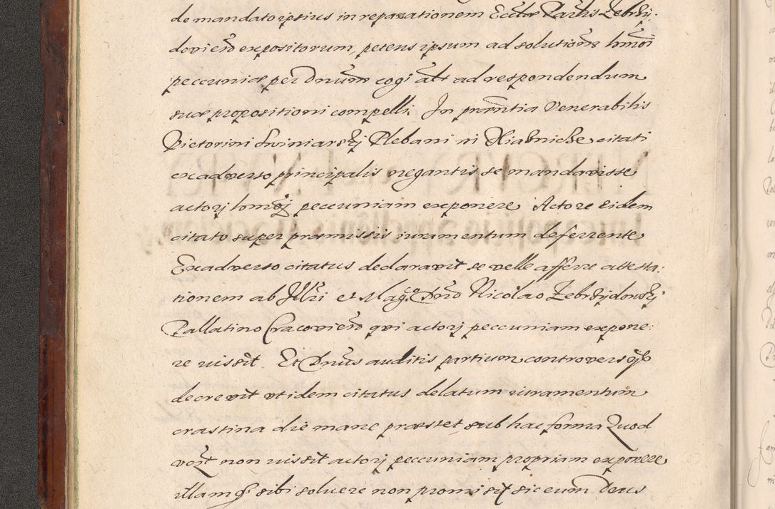 Zdjęcie nr 36 dla obiektu archiwalnego: Acta actorum causarum sententiarum tam diffinitiuarum quam interloquutorisrum decretorum obligationum quietationum procuratorum constitutionum etc. etc. coram Reverendo Domino Paulo Dembski Dei et Apostolice Sedis Gratia Episcopalo Dicensis Suffraganeo Canonico Vicario in Spiritualibus et Officiali Generali Cracoviensis ad Annum Domini Millesimum Sexcentesimum Undecimum cuius indictio octava pontificatus Sanctissimi Domini Nostri Domini Pauli Divina Providentia Papae Vti foeliciter continuantur