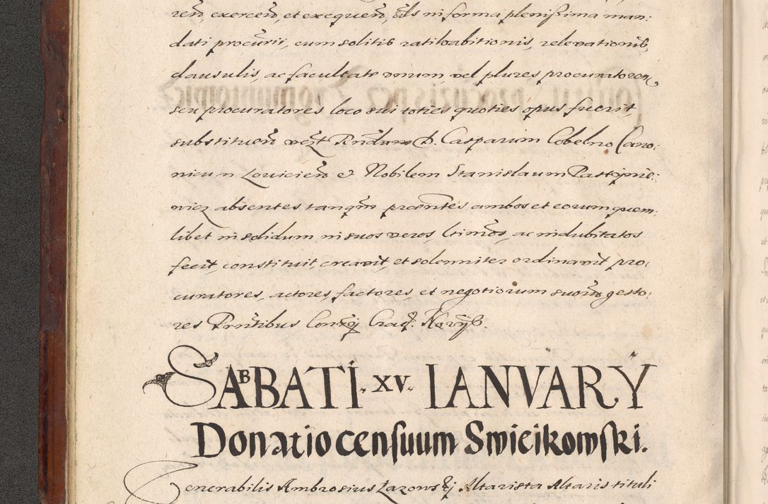 Zdjęcie nr 32 dla obiektu archiwalnego: Acta actorum causarum sententiarum tam diffinitiuarum quam interloquutorisrum decretorum obligationum quietationum procuratorum constitutionum etc. etc. coram Reverendo Domino Paulo Dembski Dei et Apostolice Sedis Gratia Episcopalo Dicensis Suffraganeo Canonico Vicario in Spiritualibus et Officiali Generali Cracoviensis ad Annum Domini Millesimum Sexcentesimum Undecimum cuius indictio octava pontificatus Sanctissimi Domini Nostri Domini Pauli Divina Providentia Papae Vti foeliciter continuantur