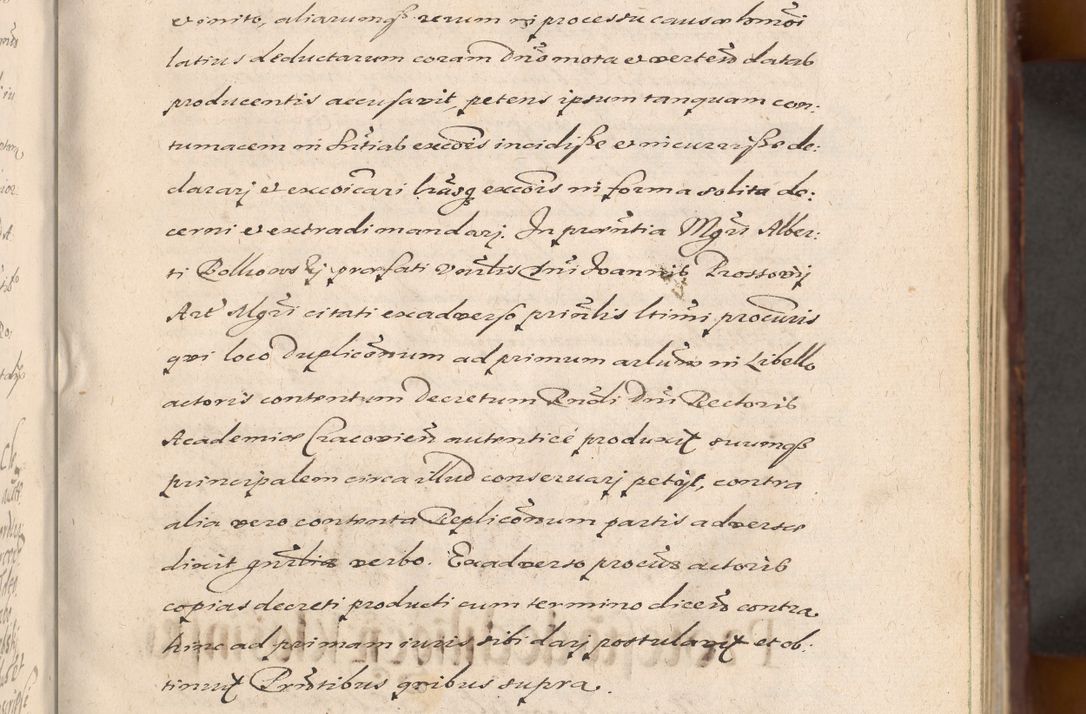 Zdjęcie nr 29 dla obiektu archiwalnego: Acta actorum causarum sententiarum tam diffinitiuarum quam interloquutorisrum decretorum obligationum quietationum procuratorum constitutionum etc. etc. coram Reverendo Domino Paulo Dembski Dei et Apostolice Sedis Gratia Episcopalo Dicensis Suffraganeo Canonico Vicario in Spiritualibus et Officiali Generali Cracoviensis ad Annum Domini Millesimum Sexcentesimum Undecimum cuius indictio octava pontificatus Sanctissimi Domini Nostri Domini Pauli Divina Providentia Papae Vti foeliciter continuantur