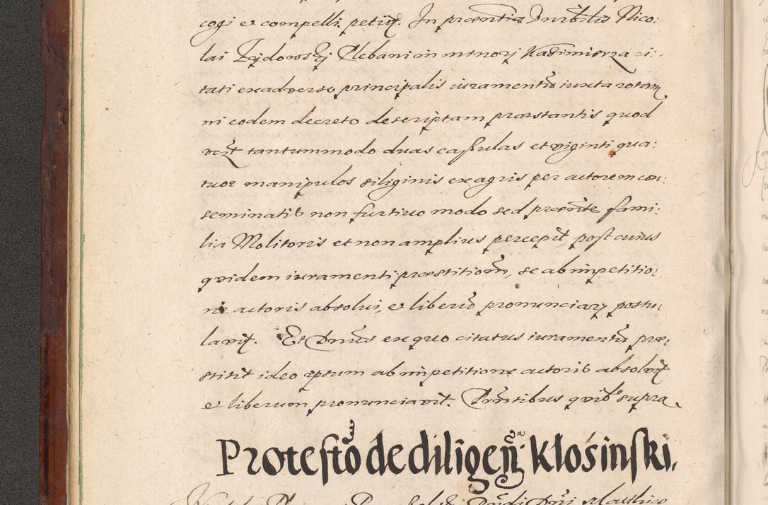 Zdjęcie nr 30 dla obiektu archiwalnego: Acta actorum causarum sententiarum tam diffinitiuarum quam interloquutorisrum decretorum obligationum quietationum procuratorum constitutionum etc. etc. coram Reverendo Domino Paulo Dembski Dei et Apostolice Sedis Gratia Episcopalo Dicensis Suffraganeo Canonico Vicario in Spiritualibus et Officiali Generali Cracoviensis ad Annum Domini Millesimum Sexcentesimum Undecimum cuius indictio octava pontificatus Sanctissimi Domini Nostri Domini Pauli Divina Providentia Papae Vti foeliciter continuantur