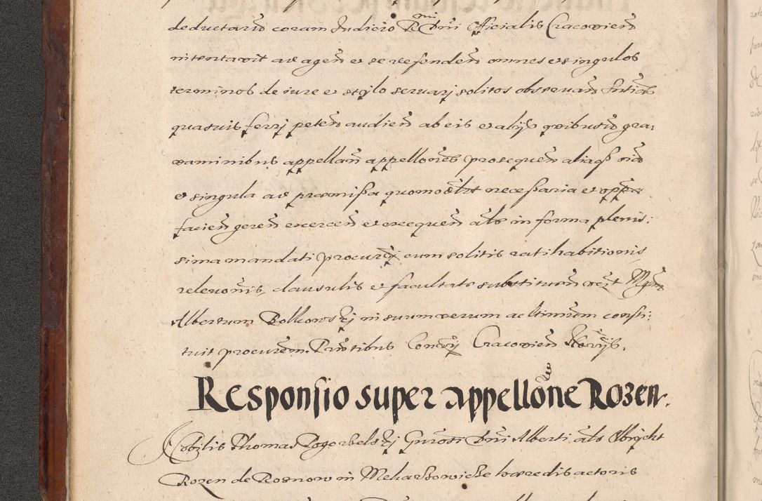 Zdjęcie nr 26 dla obiektu archiwalnego: Acta actorum causarum sententiarum tam diffinitiuarum quam interloquutorisrum decretorum obligationum quietationum procuratorum constitutionum etc. etc. coram Reverendo Domino Paulo Dembski Dei et Apostolice Sedis Gratia Episcopalo Dicensis Suffraganeo Canonico Vicario in Spiritualibus et Officiali Generali Cracoviensis ad Annum Domini Millesimum Sexcentesimum Undecimum cuius indictio octava pontificatus Sanctissimi Domini Nostri Domini Pauli Divina Providentia Papae Vti foeliciter continuantur