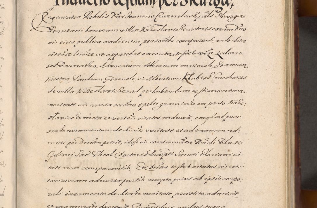 Zdjęcie nr 25 dla obiektu archiwalnego: Acta actorum causarum sententiarum tam diffinitiuarum quam interloquutorisrum decretorum obligationum quietationum procuratorum constitutionum etc. etc. coram Reverendo Domino Paulo Dembski Dei et Apostolice Sedis Gratia Episcopalo Dicensis Suffraganeo Canonico Vicario in Spiritualibus et Officiali Generali Cracoviensis ad Annum Domini Millesimum Sexcentesimum Undecimum cuius indictio octava pontificatus Sanctissimi Domini Nostri Domini Pauli Divina Providentia Papae Vti foeliciter continuantur