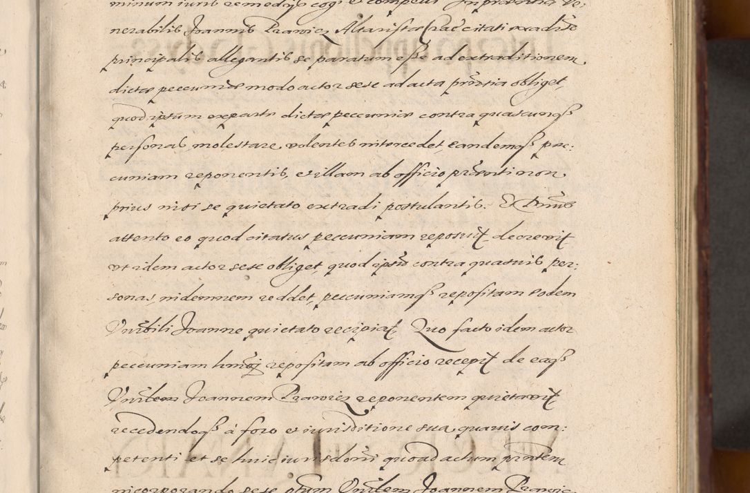 Zdjęcie nr 19 dla obiektu archiwalnego: Acta actorum causarum sententiarum tam diffinitiuarum quam interloquutorisrum decretorum obligationum quietationum procuratorum constitutionum etc. etc. coram Reverendo Domino Paulo Dembski Dei et Apostolice Sedis Gratia Episcopalo Dicensis Suffraganeo Canonico Vicario in Spiritualibus et Officiali Generali Cracoviensis ad Annum Domini Millesimum Sexcentesimum Undecimum cuius indictio octava pontificatus Sanctissimi Domini Nostri Domini Pauli Divina Providentia Papae Vti foeliciter continuantur