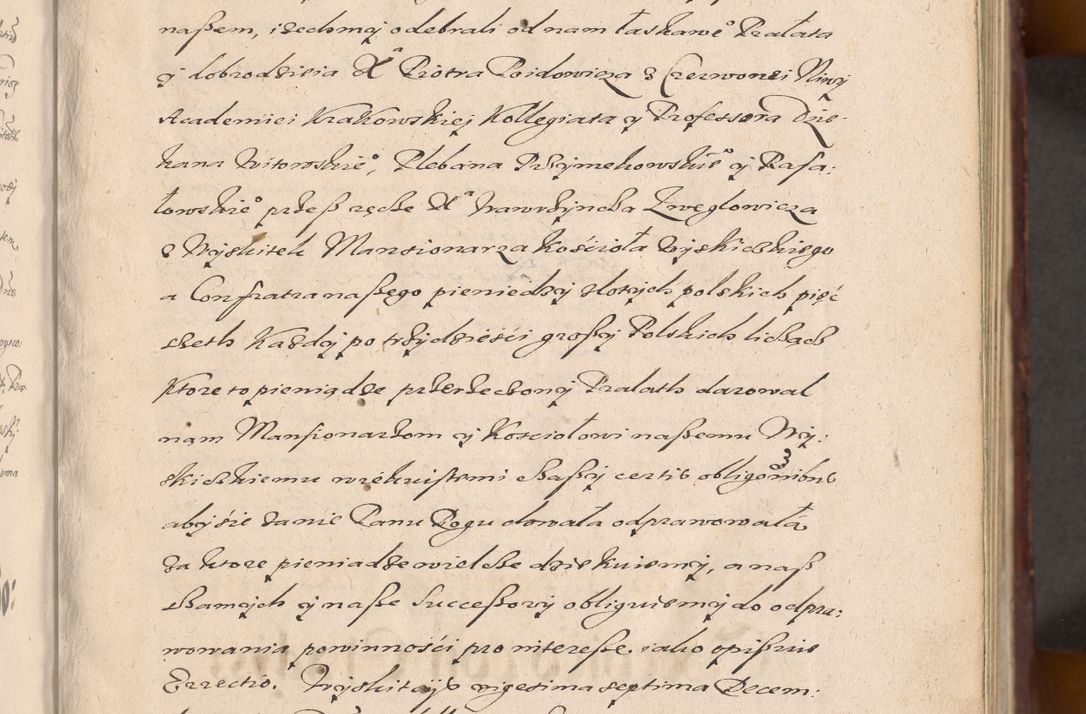 Zdjęcie nr 11 dla obiektu archiwalnego: Acta actorum causarum sententiarum tam diffinitiuarum quam interloquutorisrum decretorum obligationum quietationum procuratorum constitutionum etc. etc. coram Reverendo Domino Paulo Dembski Dei et Apostolice Sedis Gratia Episcopalo Dicensis Suffraganeo Canonico Vicario in Spiritualibus et Officiali Generali Cracoviensis ad Annum Domini Millesimum Sexcentesimum Undecimum cuius indictio octava pontificatus Sanctissimi Domini Nostri Domini Pauli Divina Providentia Papae Vti foeliciter continuantur