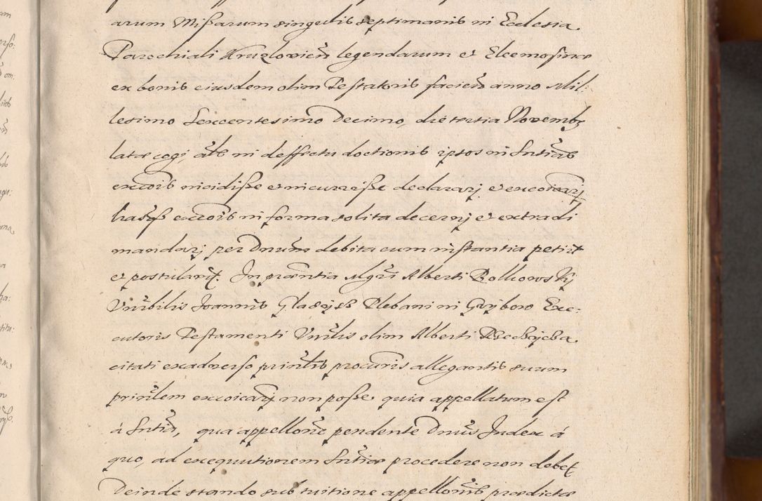Zdjęcie nr 13 dla obiektu archiwalnego: Acta actorum causarum sententiarum tam diffinitiuarum quam interloquutorisrum decretorum obligationum quietationum procuratorum constitutionum etc. etc. coram Reverendo Domino Paulo Dembski Dei et Apostolice Sedis Gratia Episcopalo Dicensis Suffraganeo Canonico Vicario in Spiritualibus et Officiali Generali Cracoviensis ad Annum Domini Millesimum Sexcentesimum Undecimum cuius indictio octava pontificatus Sanctissimi Domini Nostri Domini Pauli Divina Providentia Papae Vti foeliciter continuantur