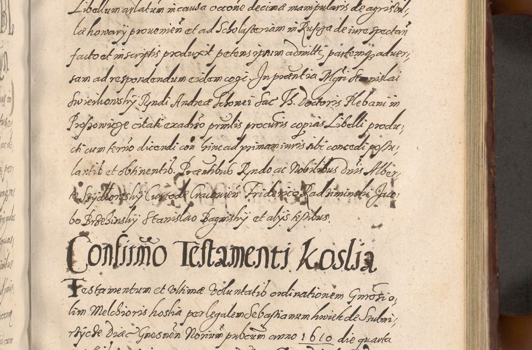 Zdjęcie nr 399 dla obiektu archiwalnego: Acta actorum causarum sententiarum tam diffinitiuarum quam interloquutorisrum decretorum obligationum quietationum procuratorum constitutionum etc. etc. coram Reverendo Domino Paulo Dembski Dei et Apostolice Sedis Gratia Episcopalo Dicensis Suffraganeo Canonico Vicario in Spiritualibus et Officiali Generali Cracoviensis ad Annum Domini Millesimum Sexcentesimum Undecimum cuius indictio octava pontificatus Sanctissimi Domini Nostri Domini Pauli Divina Providentia Papae Vti foeliciter continuantur