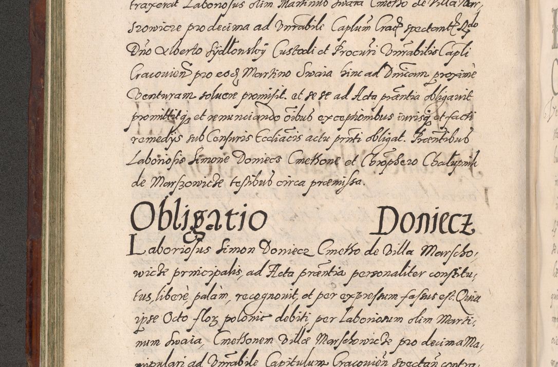 Zdjęcie nr 206 dla obiektu archiwalnego: Acta actorum causarum sententiarum tam diffinitiuarum quam interloquutorisrum decretorum obligationum quietationum procuratorum constitutionum etc. etc. coram Reverendo Domino Paulo Dembski Dei et Apostolice Sedis Gratia Episcopalo Dicensis Suffraganeo Canonico Vicario in Spiritualibus et Officiali Generali Cracoviensis ad Annum Domini Millesimum Sexcentesimum Undecimum cuius indictio octava pontificatus Sanctissimi Domini Nostri Domini Pauli Divina Providentia Papae Vti foeliciter continuantur