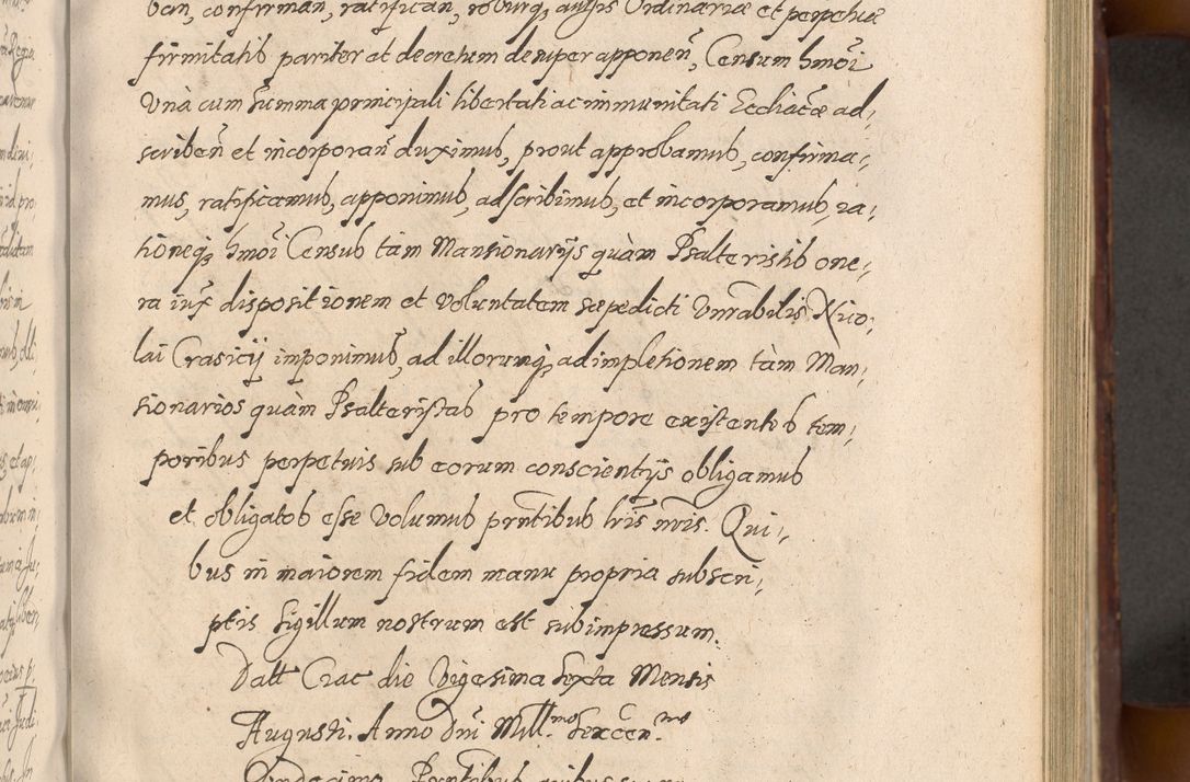 Zdjęcie nr 385 dla obiektu archiwalnego: Acta actorum causarum sententiarum tam diffinitiuarum quam interloquutorisrum decretorum obligationum quietationum procuratorum constitutionum etc. etc. coram Reverendo Domino Paulo Dembski Dei et Apostolice Sedis Gratia Episcopalo Dicensis Suffraganeo Canonico Vicario in Spiritualibus et Officiali Generali Cracoviensis ad Annum Domini Millesimum Sexcentesimum Undecimum cuius indictio octava pontificatus Sanctissimi Domini Nostri Domini Pauli Divina Providentia Papae Vti foeliciter continuantur