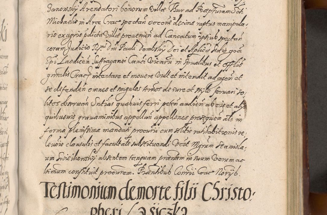 Zdjęcie nr 371 dla obiektu archiwalnego: Acta actorum causarum sententiarum tam diffinitiuarum quam interloquutorisrum decretorum obligationum quietationum procuratorum constitutionum etc. etc. coram Reverendo Domino Paulo Dembski Dei et Apostolice Sedis Gratia Episcopalo Dicensis Suffraganeo Canonico Vicario in Spiritualibus et Officiali Generali Cracoviensis ad Annum Domini Millesimum Sexcentesimum Undecimum cuius indictio octava pontificatus Sanctissimi Domini Nostri Domini Pauli Divina Providentia Papae Vti foeliciter continuantur