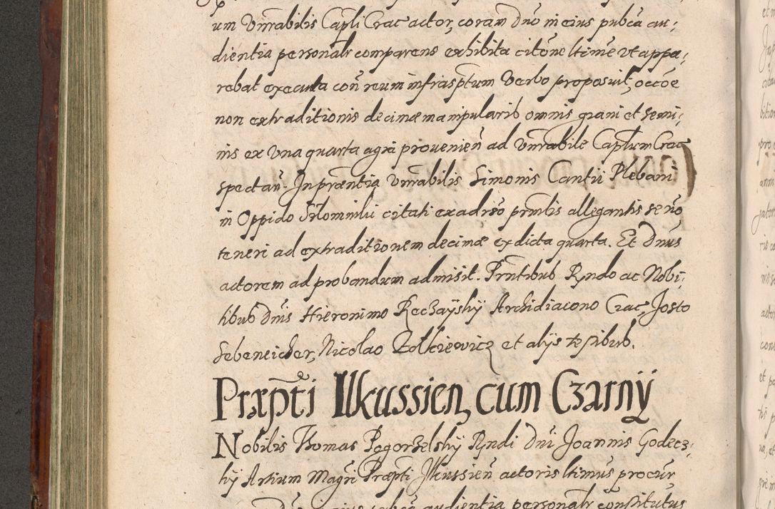 Zdjęcie nr 358 dla obiektu archiwalnego: Acta actorum causarum sententiarum tam diffinitiuarum quam interloquutorisrum decretorum obligationum quietationum procuratorum constitutionum etc. etc. coram Reverendo Domino Paulo Dembski Dei et Apostolice Sedis Gratia Episcopalo Dicensis Suffraganeo Canonico Vicario in Spiritualibus et Officiali Generali Cracoviensis ad Annum Domini Millesimum Sexcentesimum Undecimum cuius indictio octava pontificatus Sanctissimi Domini Nostri Domini Pauli Divina Providentia Papae Vti foeliciter continuantur
