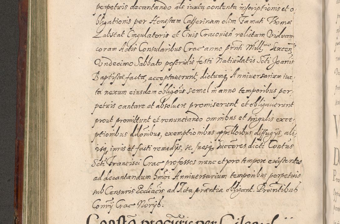 Zdjęcie nr 348 dla obiektu archiwalnego: Acta actorum causarum sententiarum tam diffinitiuarum quam interloquutorisrum decretorum obligationum quietationum procuratorum constitutionum etc. etc. coram Reverendo Domino Paulo Dembski Dei et Apostolice Sedis Gratia Episcopalo Dicensis Suffraganeo Canonico Vicario in Spiritualibus et Officiali Generali Cracoviensis ad Annum Domini Millesimum Sexcentesimum Undecimum cuius indictio octava pontificatus Sanctissimi Domini Nostri Domini Pauli Divina Providentia Papae Vti foeliciter continuantur