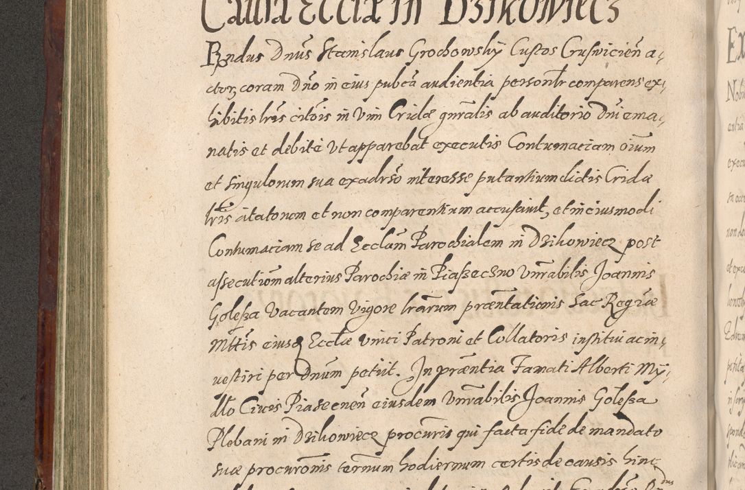 Zdjęcie nr 330 dla obiektu archiwalnego: Acta actorum causarum sententiarum tam diffinitiuarum quam interloquutorisrum decretorum obligationum quietationum procuratorum constitutionum etc. etc. coram Reverendo Domino Paulo Dembski Dei et Apostolice Sedis Gratia Episcopalo Dicensis Suffraganeo Canonico Vicario in Spiritualibus et Officiali Generali Cracoviensis ad Annum Domini Millesimum Sexcentesimum Undecimum cuius indictio octava pontificatus Sanctissimi Domini Nostri Domini Pauli Divina Providentia Papae Vti foeliciter continuantur