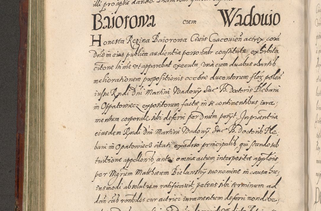 Zdjęcie nr 326 dla obiektu archiwalnego: Acta actorum causarum sententiarum tam diffinitiuarum quam interloquutorisrum decretorum obligationum quietationum procuratorum constitutionum etc. etc. coram Reverendo Domino Paulo Dembski Dei et Apostolice Sedis Gratia Episcopalo Dicensis Suffraganeo Canonico Vicario in Spiritualibus et Officiali Generali Cracoviensis ad Annum Domini Millesimum Sexcentesimum Undecimum cuius indictio octava pontificatus Sanctissimi Domini Nostri Domini Pauli Divina Providentia Papae Vti foeliciter continuantur