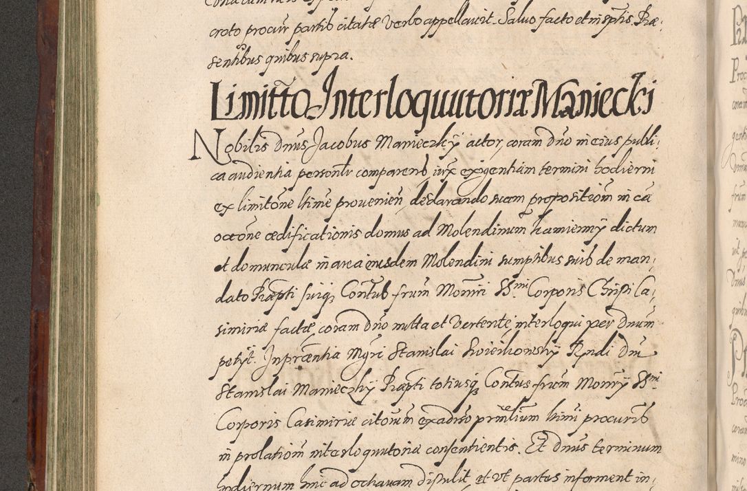 Zdjęcie nr 318 dla obiektu archiwalnego: Acta actorum causarum sententiarum tam diffinitiuarum quam interloquutorisrum decretorum obligationum quietationum procuratorum constitutionum etc. etc. coram Reverendo Domino Paulo Dembski Dei et Apostolice Sedis Gratia Episcopalo Dicensis Suffraganeo Canonico Vicario in Spiritualibus et Officiali Generali Cracoviensis ad Annum Domini Millesimum Sexcentesimum Undecimum cuius indictio octava pontificatus Sanctissimi Domini Nostri Domini Pauli Divina Providentia Papae Vti foeliciter continuantur