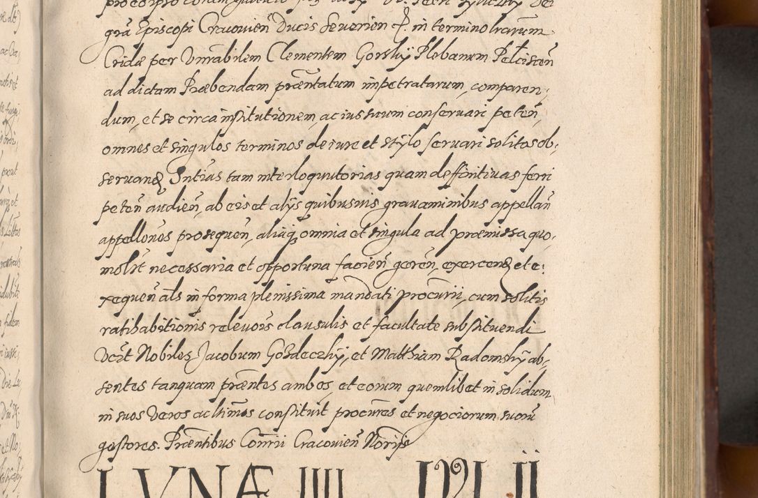 Zdjęcie nr 311 dla obiektu archiwalnego: Acta actorum causarum sententiarum tam diffinitiuarum quam interloquutorisrum decretorum obligationum quietationum procuratorum constitutionum etc. etc. coram Reverendo Domino Paulo Dembski Dei et Apostolice Sedis Gratia Episcopalo Dicensis Suffraganeo Canonico Vicario in Spiritualibus et Officiali Generali Cracoviensis ad Annum Domini Millesimum Sexcentesimum Undecimum cuius indictio octava pontificatus Sanctissimi Domini Nostri Domini Pauli Divina Providentia Papae Vti foeliciter continuantur