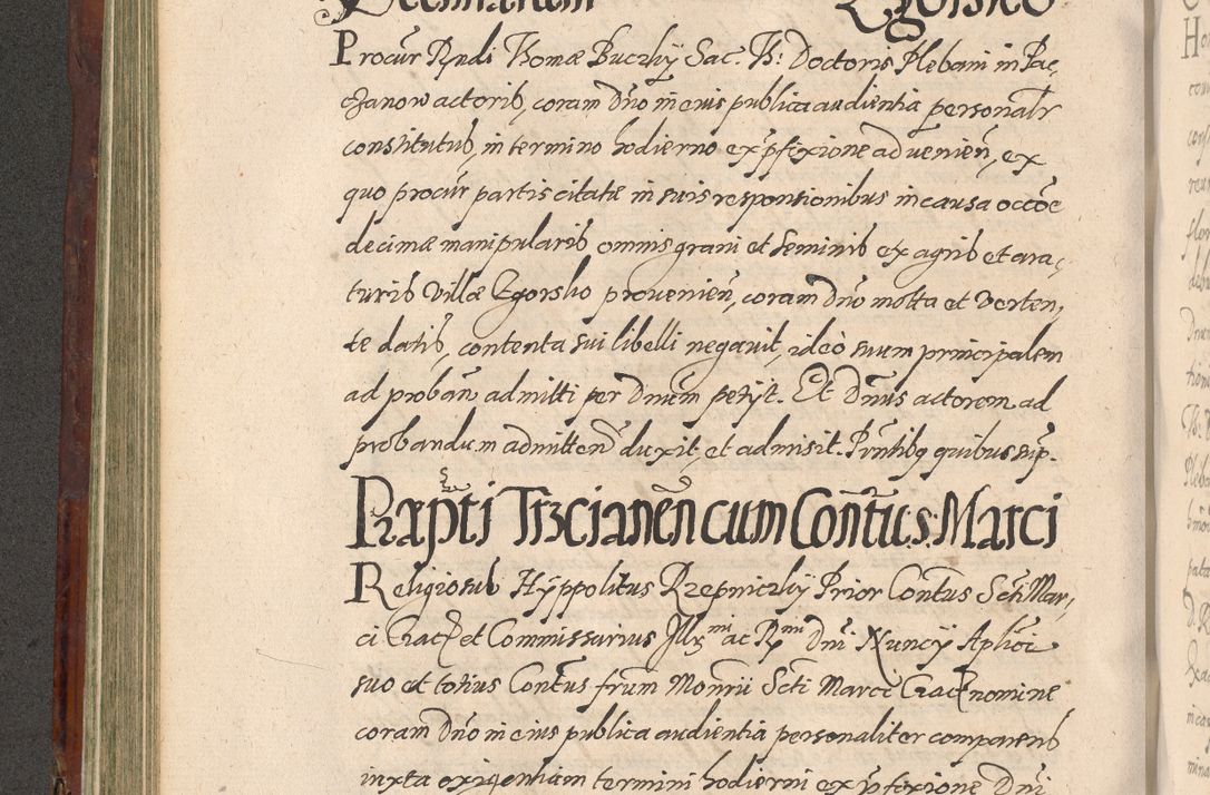 Zdjęcie nr 298 dla obiektu archiwalnego: Acta actorum causarum sententiarum tam diffinitiuarum quam interloquutorisrum decretorum obligationum quietationum procuratorum constitutionum etc. etc. coram Reverendo Domino Paulo Dembski Dei et Apostolice Sedis Gratia Episcopalo Dicensis Suffraganeo Canonico Vicario in Spiritualibus et Officiali Generali Cracoviensis ad Annum Domini Millesimum Sexcentesimum Undecimum cuius indictio octava pontificatus Sanctissimi Domini Nostri Domini Pauli Divina Providentia Papae Vti foeliciter continuantur